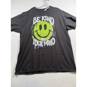 BE KIND TO YOUR MIND Men's Size XL Graphic T-Shirt Tee Short Sleeve • Black